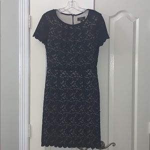 Navy blue women’s evening dress